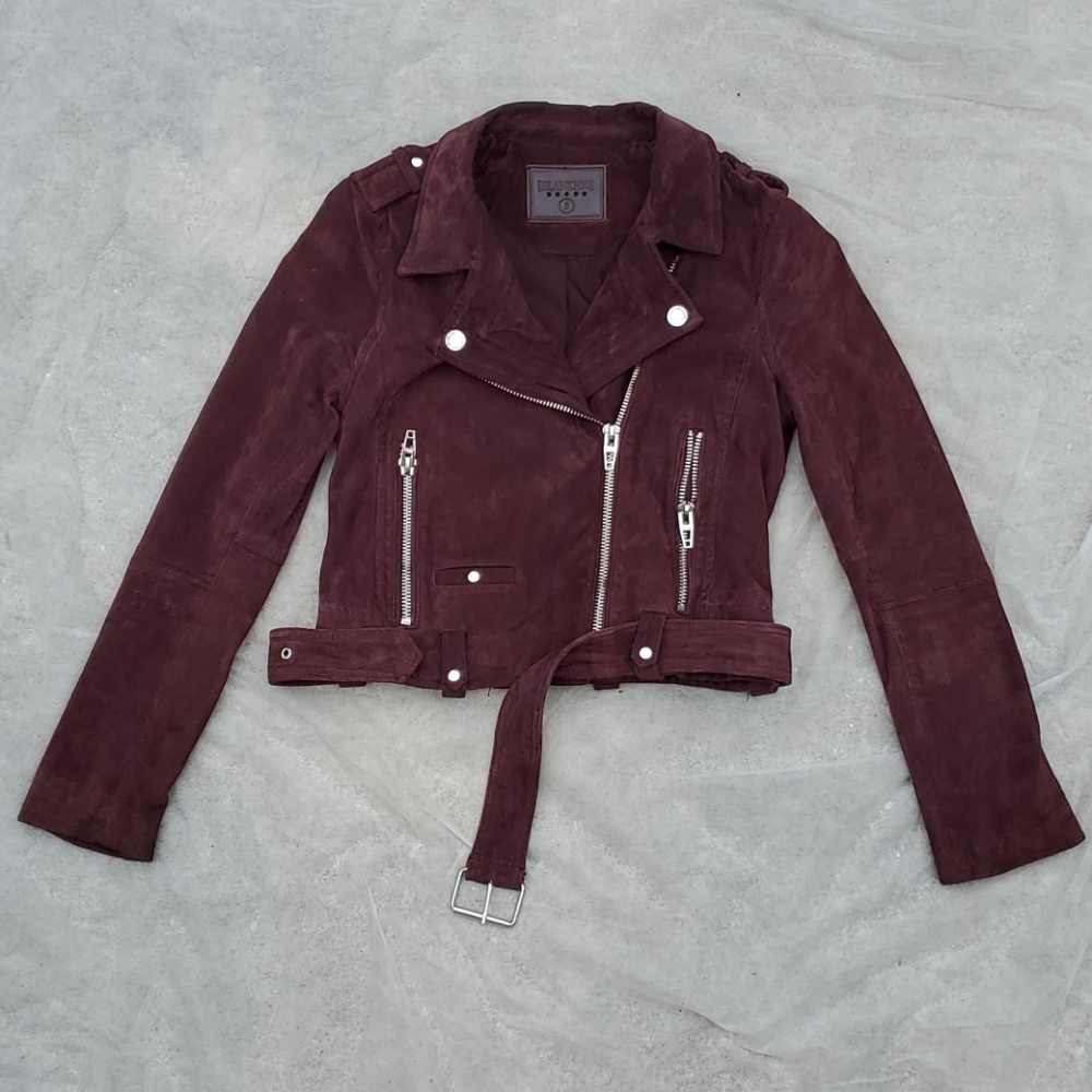 BLANK NYC Suede Leather Motorcycle Jacket